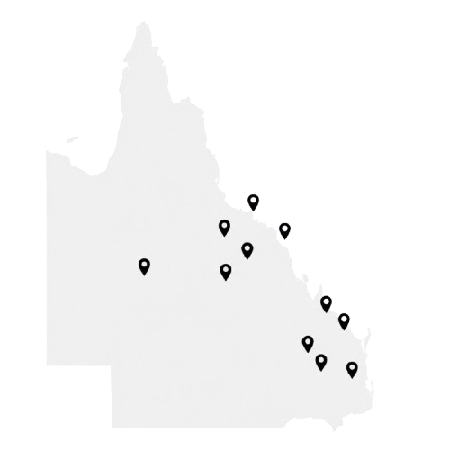 Map of Queensland, Australia — BOLD Architecture + Interior Design In Mackay, QLD