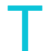A bright blue capital letter 