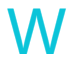 Teal letter W.