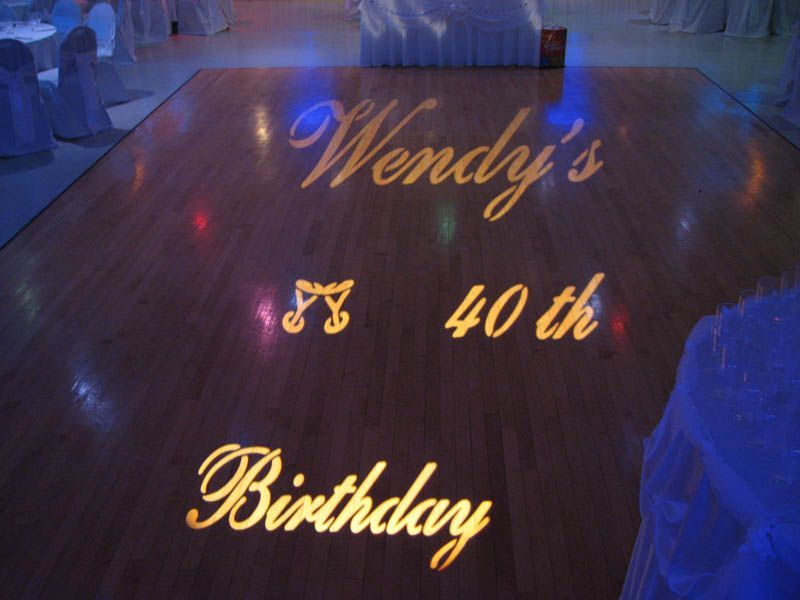 Wooden dance floor with 