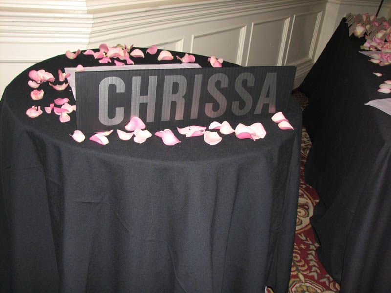 Black table with 
