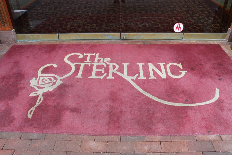 Red doormat with 