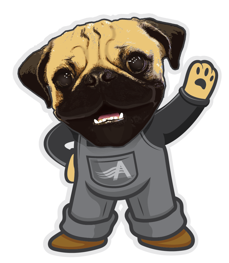 Pug mascot logo Pug mascot logo