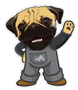 Pug mascot logo Pug mascot logo
