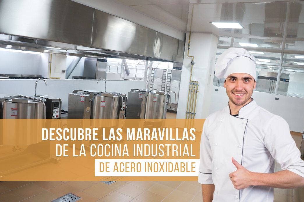 Cocina industrial de acero inoxidable