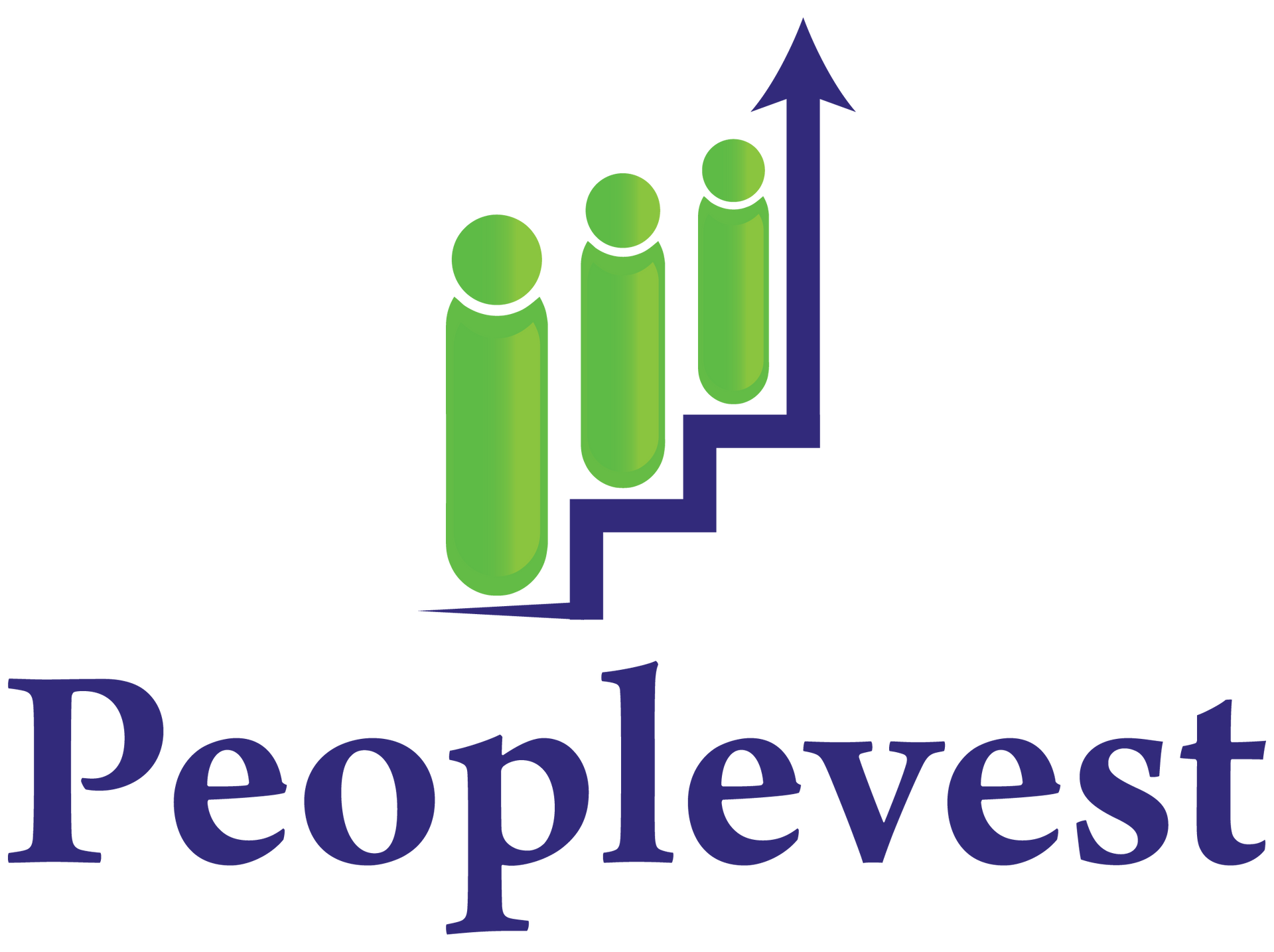 A blue and green logo for people vest