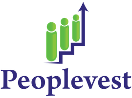 A blue and green logo for people vest