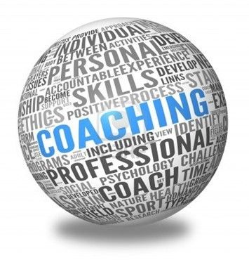 A sphere with the word coaching written on it