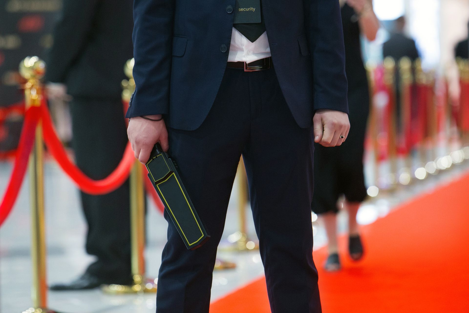 Security Guard With Metal Detector