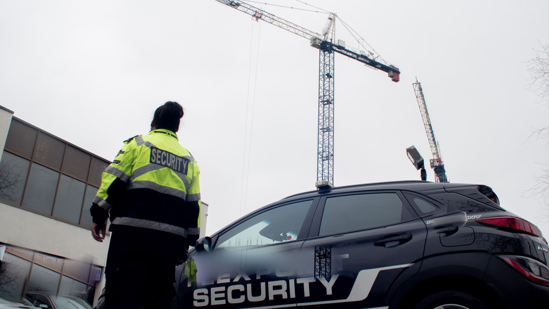 Security Guard in Construction Site