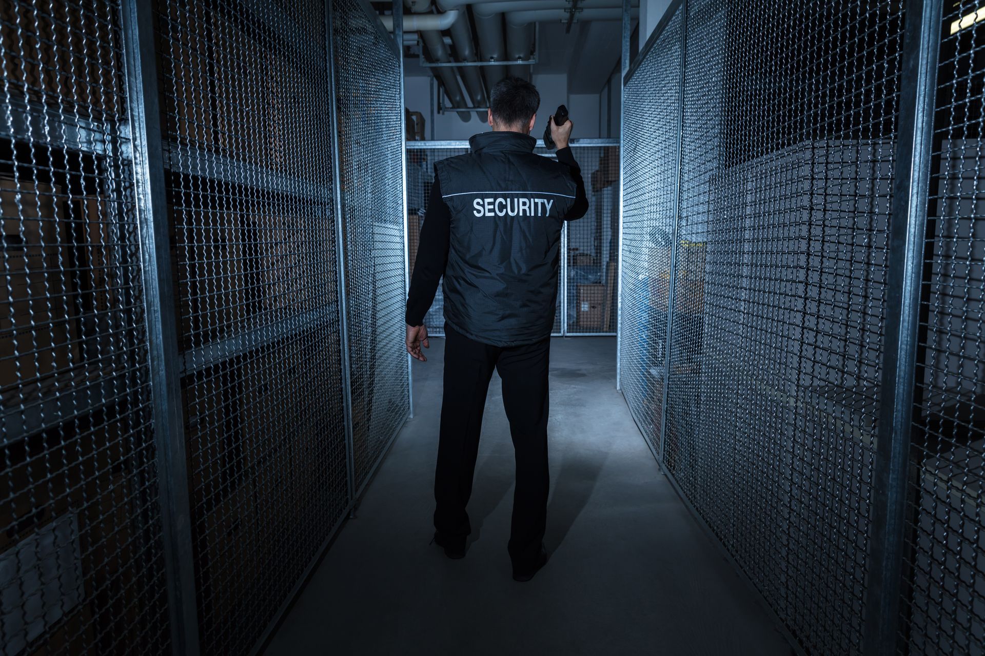 Security Guard in Warehouse