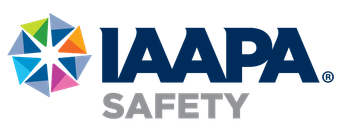 IAAPA Safety logo with multicolored star icon and blue-gray text on a white background