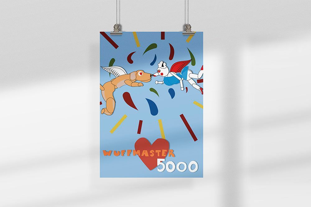 Ein Poster an der Wand mit der Aufschrift 5000