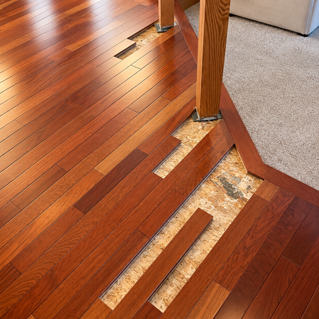 Professional hardwood flooring repair in Andover, MN by Pro Floors