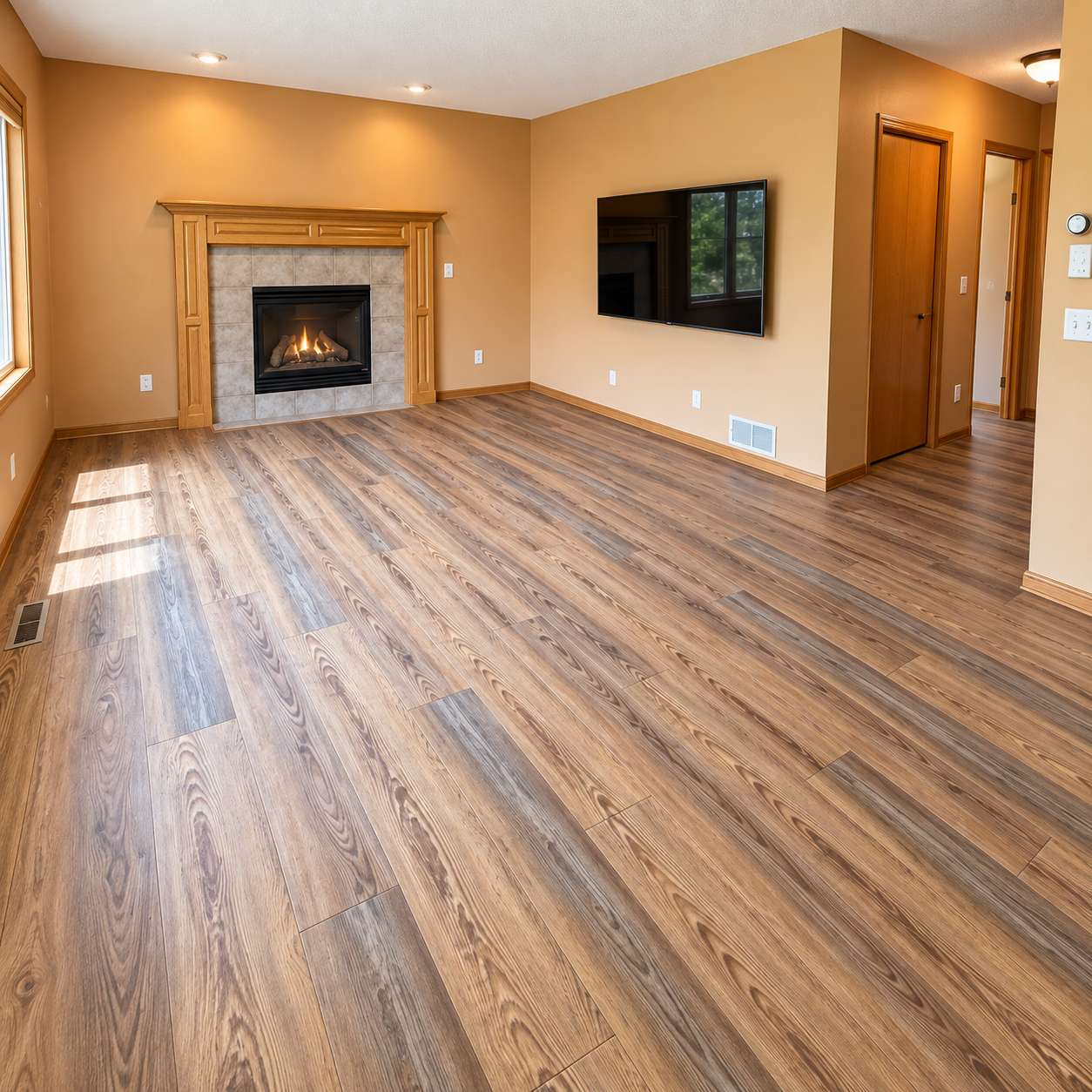 Luxury vinyl plank flooring installation in Andover MN by Pro Floors Inc