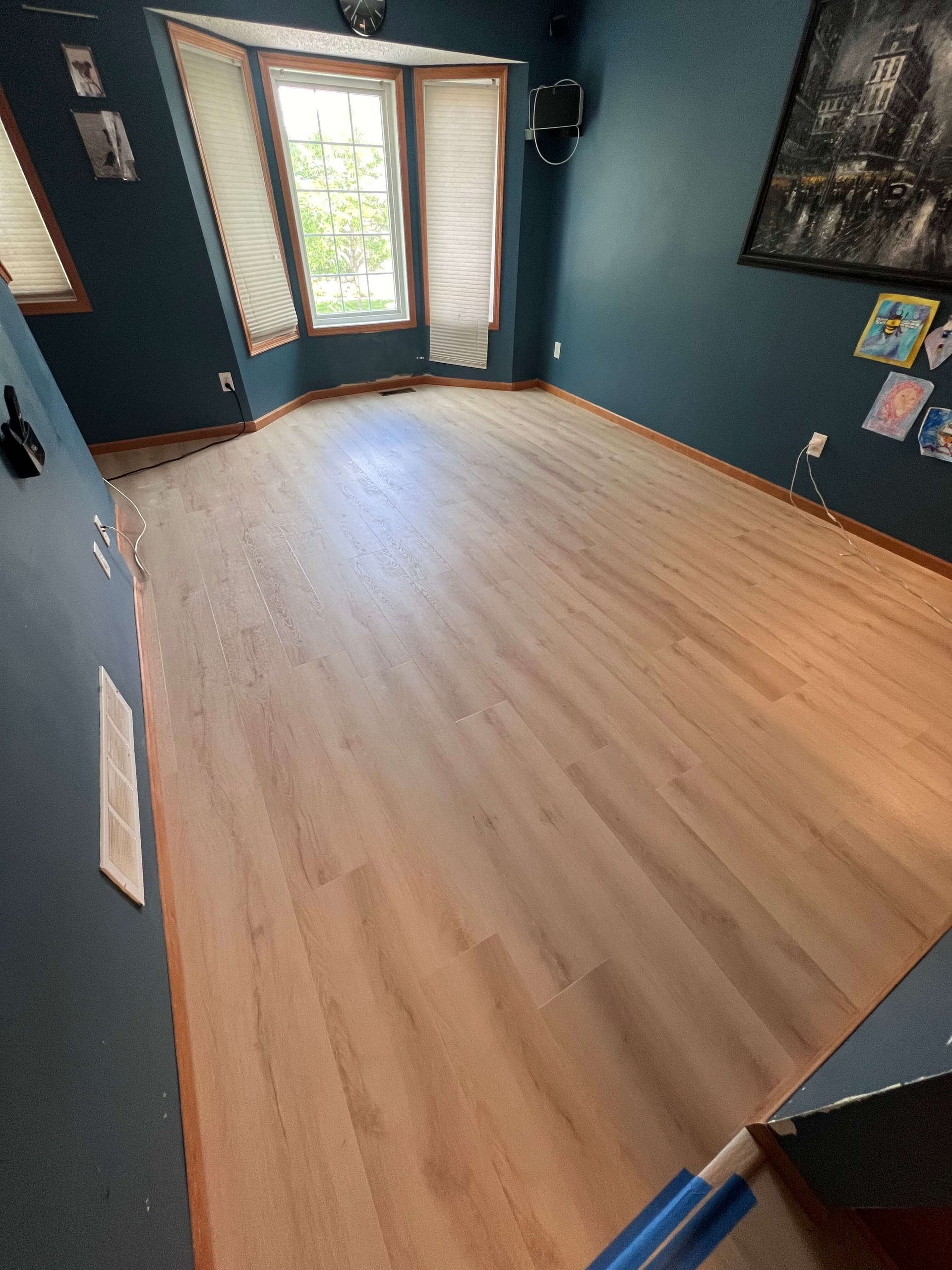 luxury vinyl plank flooring installation in White Bear Lake MN home