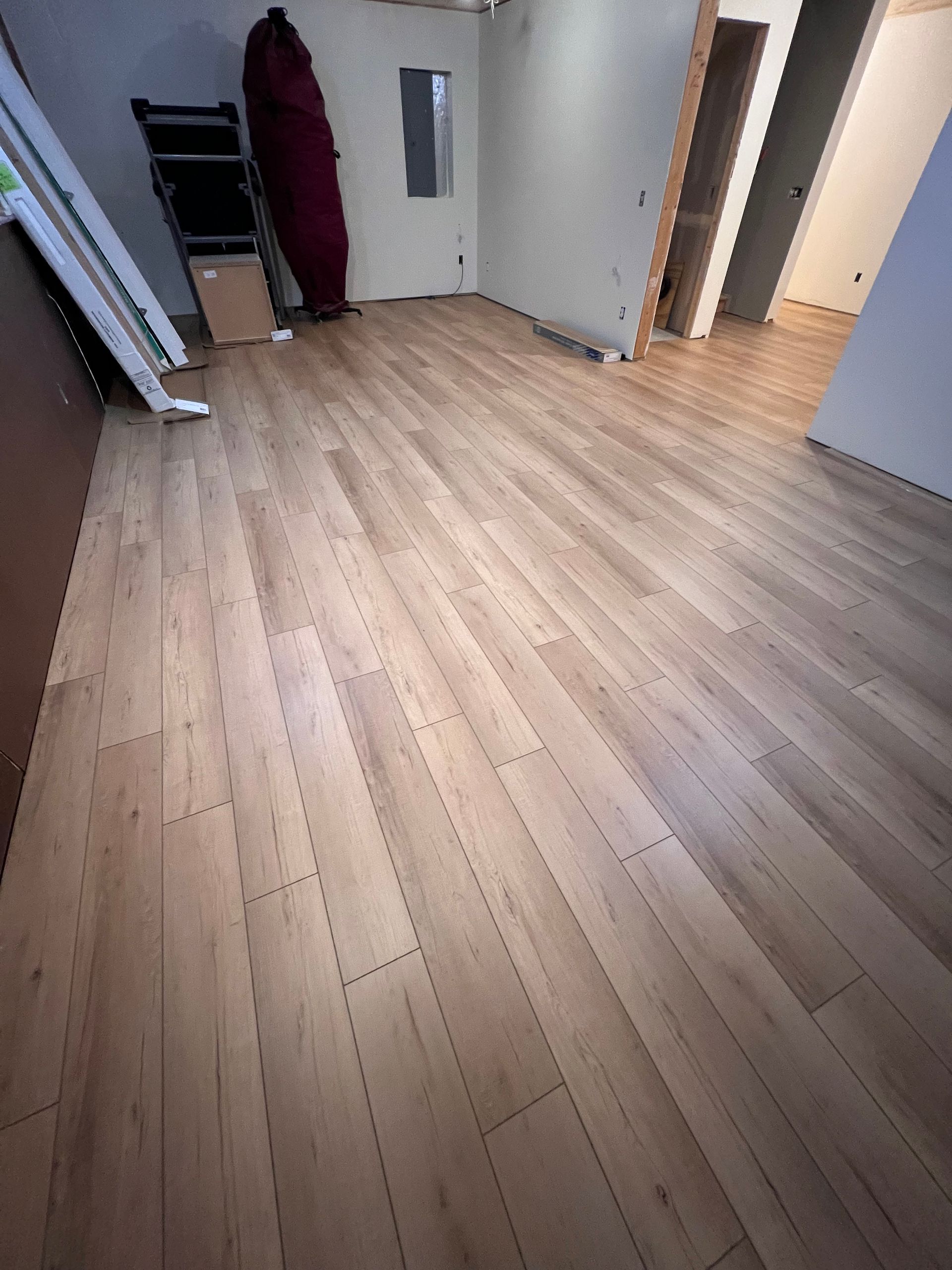 Durable laminate floor installation with underlayment