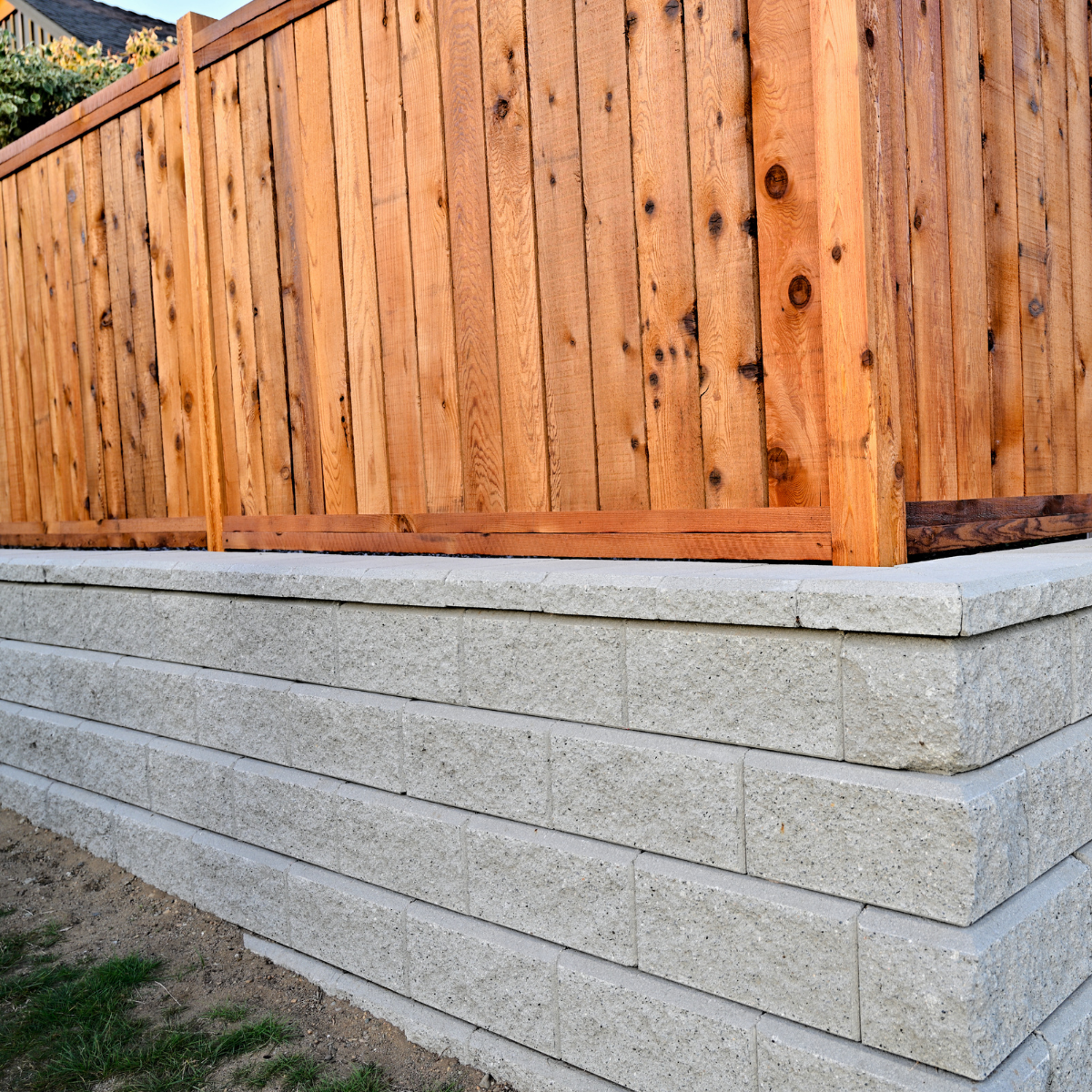 concrete block wall