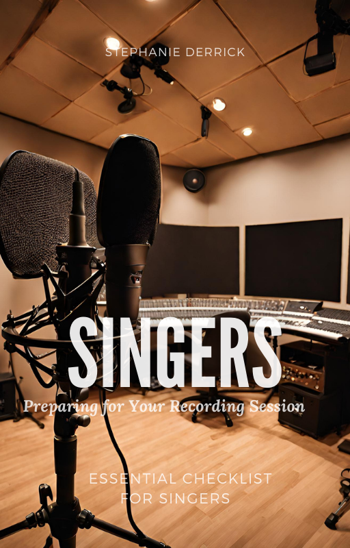 A microphone is sitting in a recording studio.