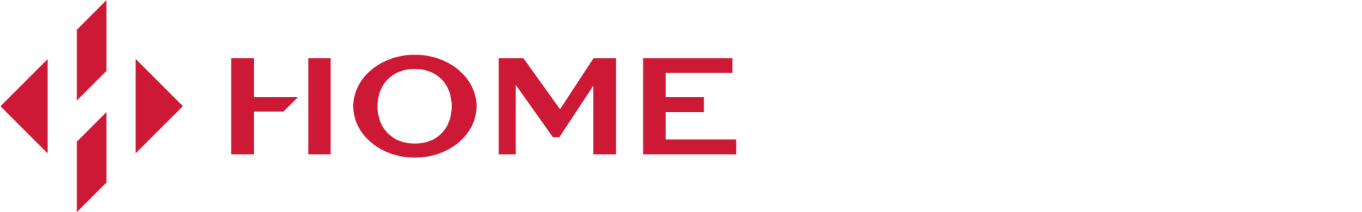 Red HOME logo with stylized red chevrons on a white background