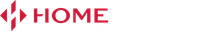 Red HOME logo with stylized red chevrons on a white background