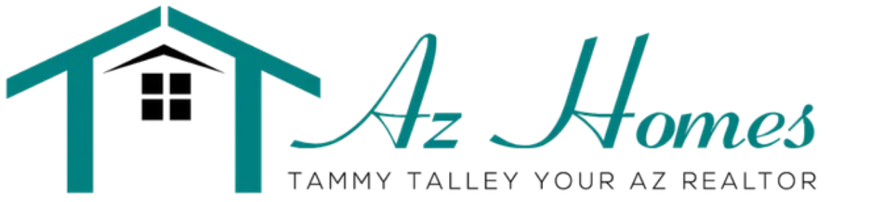 Tammy Tyley Homes logo with teal house icon and stylized text on white background