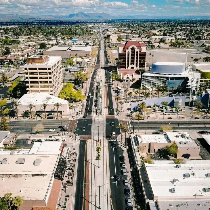 Aerial view of Mesa, Arizona
