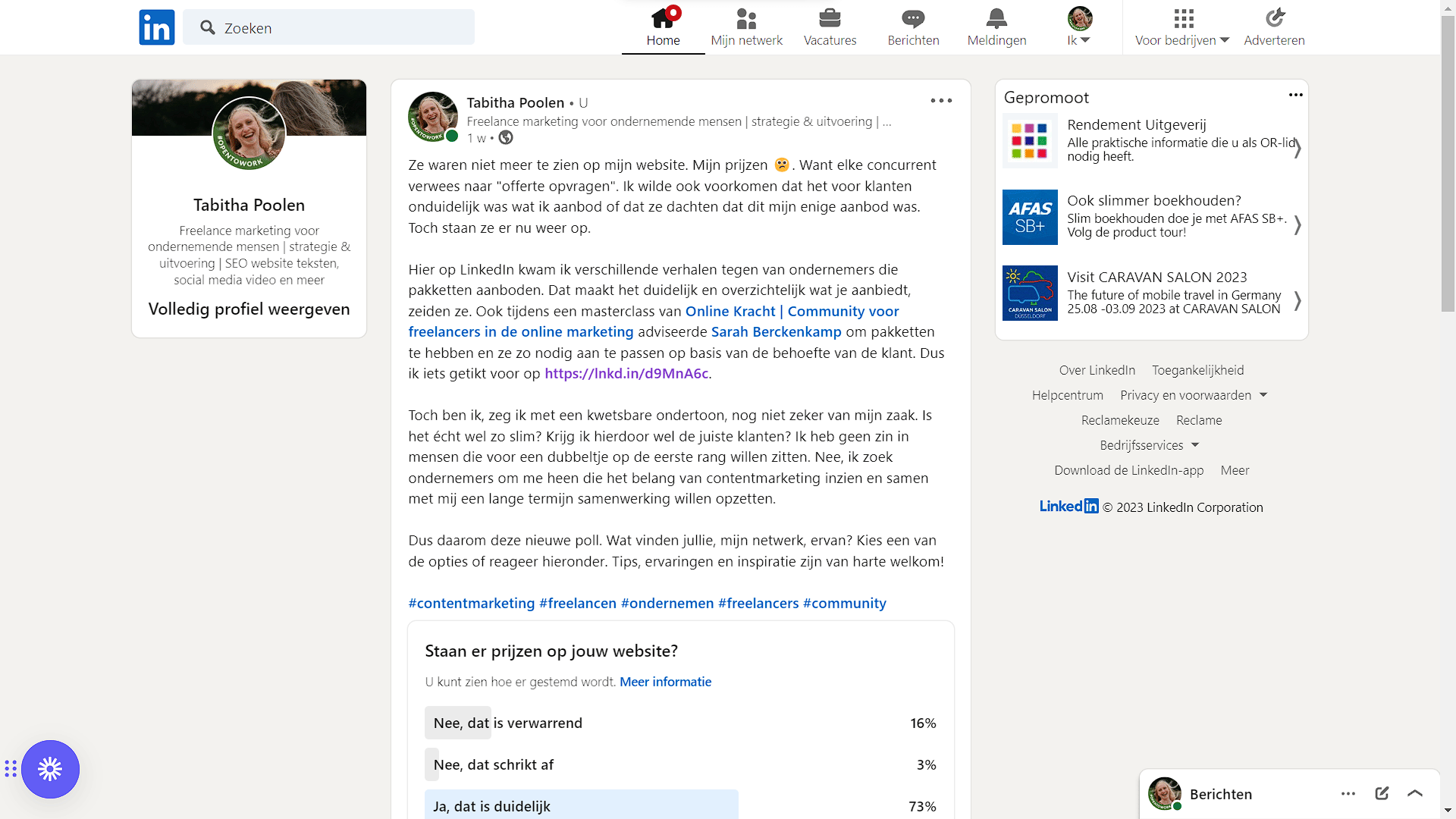 Learning LinkedIn maak interessante polls