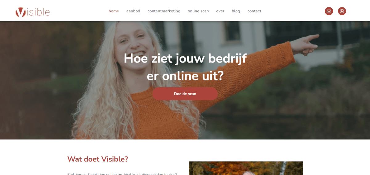 Ook ik ben toe aan een website update Website update Visible