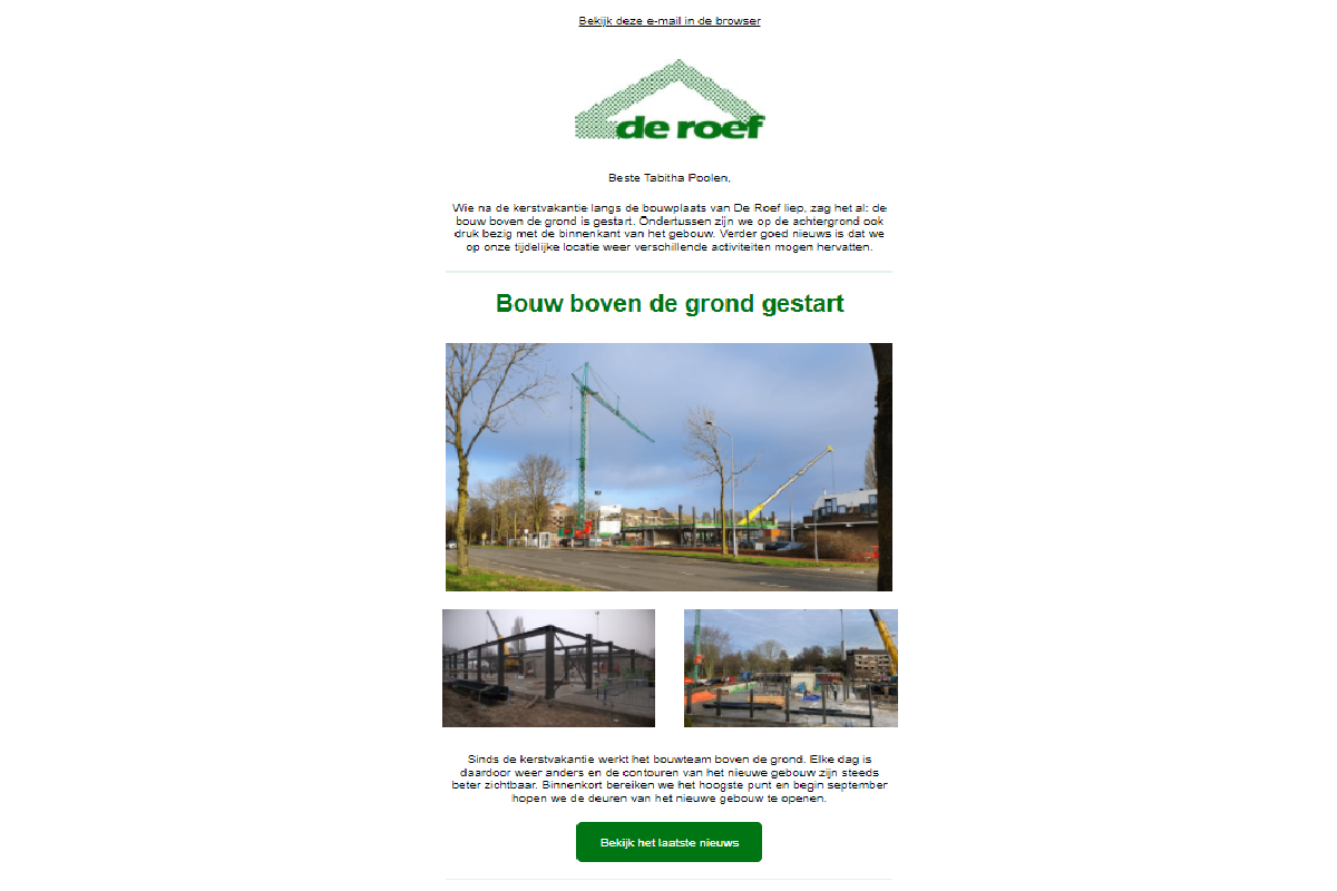 Website update e-mail nieuwsbrief MFC De Roef Harderwijk Website update e-mail nieuwsbrief MFC De Roef Harderwijk