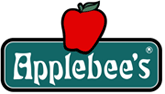 Applebee's logo: red apple above a turquoise sign with the restaurant's name.