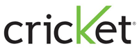 Cricket wireless logo with black text and a green