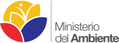 Logo del Ministerio de Ambiente con icono multicolor de hojas y texto en gris y negro