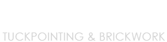 Logo text reading “TUCKPOINTING & BRICKWORK” in light gray on a white background