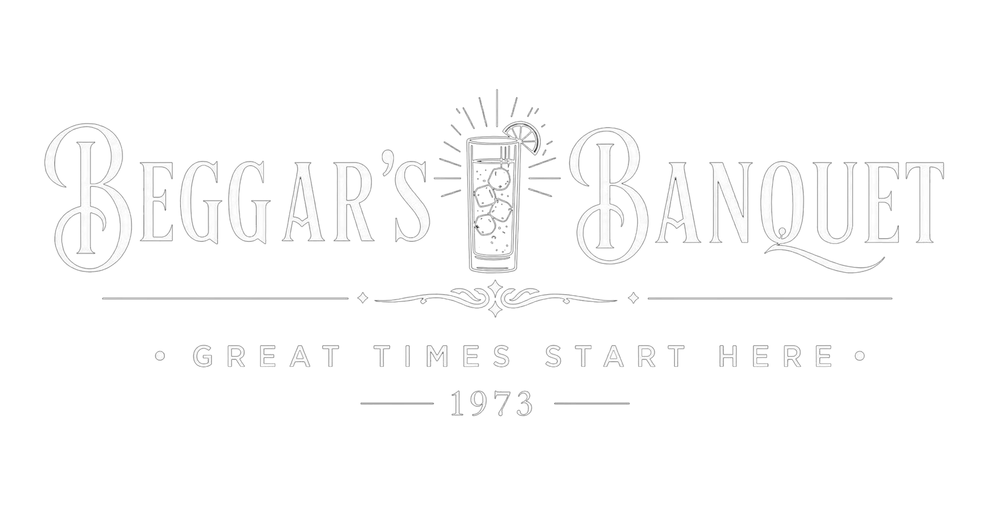 A logo featuring a large, stylized lowercase "b" with a superscript "2" and the text "Beggar's Banquet" curved below it.
