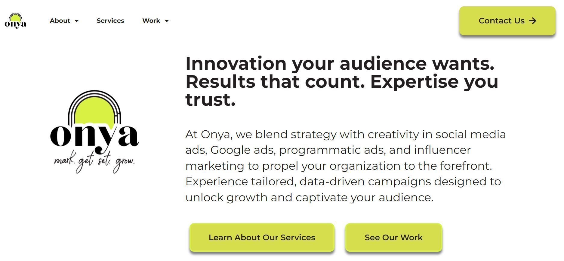 Onya Mark digital marketing company in Indianapolis 