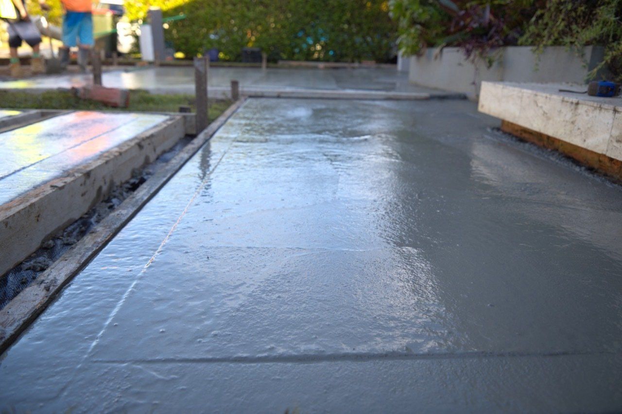 Freshly Poured Concrete Slab — Easy Mix Concrete in Berkeley Vale, NSW