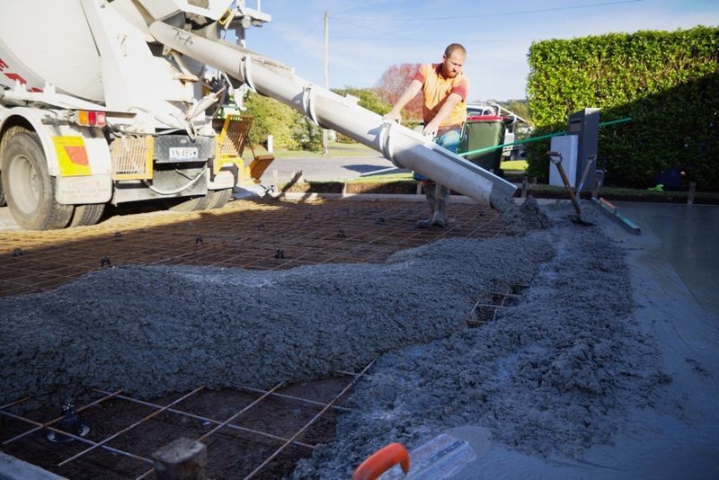 Concrete Being Poured From a Truck — Easy Mix Concrete In Berkeley Vale, NSW