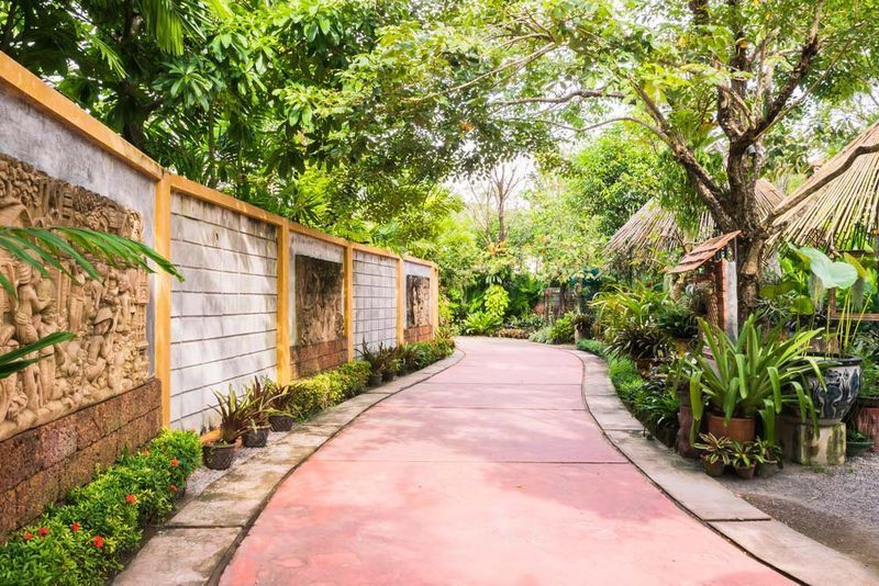 Pathway Through Lush Garden — Easy Mix Concrete In Gosford, NSW