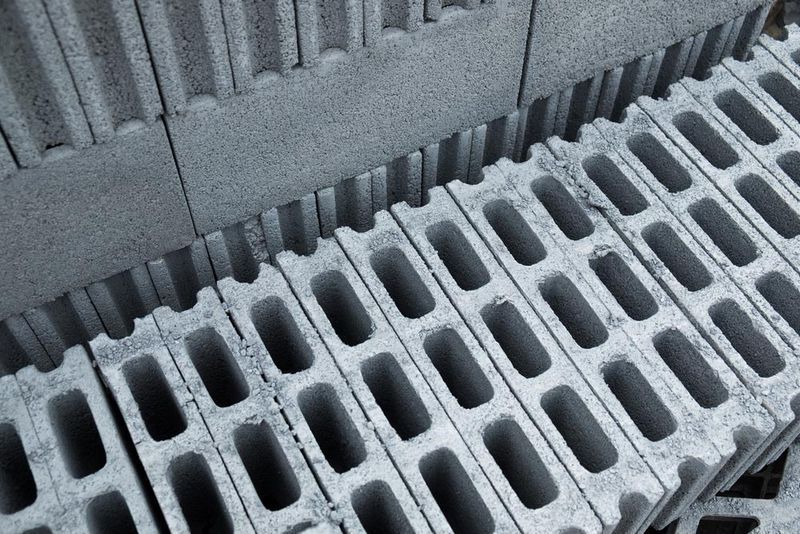 Gray Concrete Blocks Stacked Together, With Hollow Sections — Easy Mix Concrete In Central Coast, NSW