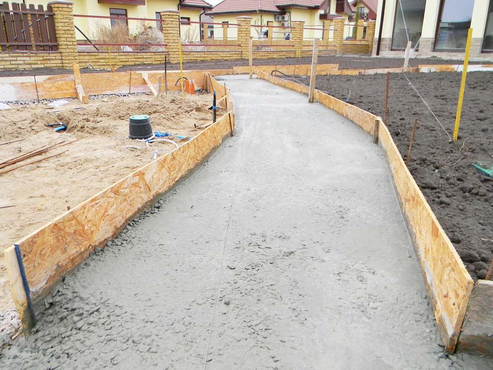 Freshly Poured Concrete Walkway — Easy Mix Concrete In Central Coast, NSW