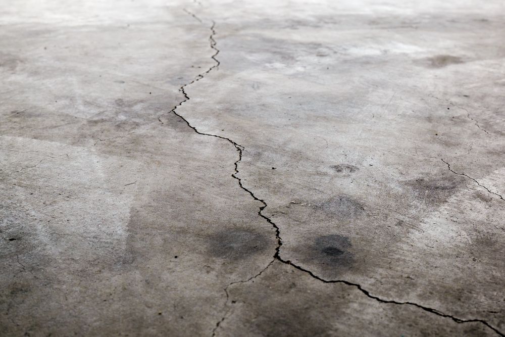 Cracked Concrete Floor on the Central Coast