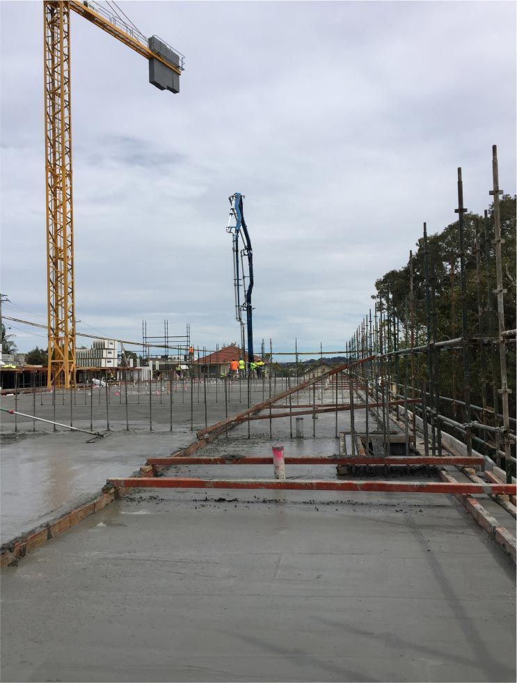 Construction Site: Fresh Concrete Slab — Easy Mix Concrete in Berkeley Vale, NSW