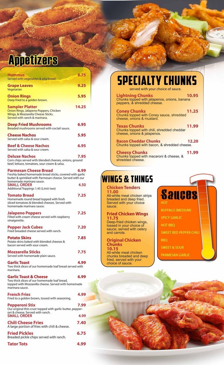 Jo-Jo's Original Pizzeria, Andy & Barney's Sports Bar, and Pap Joe's Saloon Menu in Toledo and Sylvania, Ohio - page 5