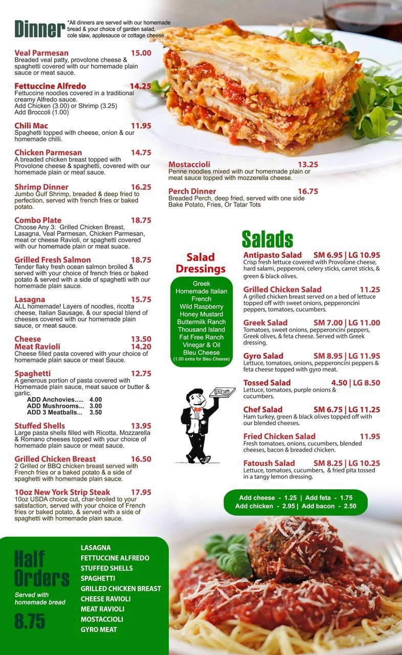 Jo-Jo's Original Pizzeria, Andy & Barney's Sports Bar, and Pap Joe's Saloon Menu in Toledo and Sylvania, Ohio - page 4
