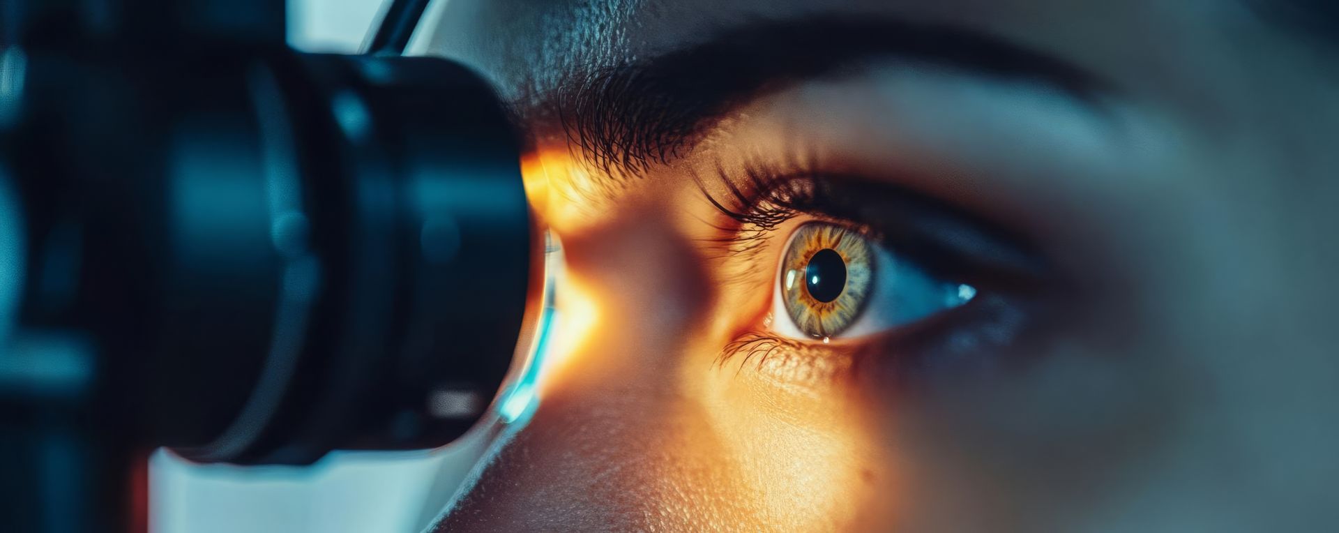 Precision diagnostic imaging of a human eye performed by an experienced eye care doctor. Precision diagnostic imaging of a human eye performed by an experienced eye care doctor.