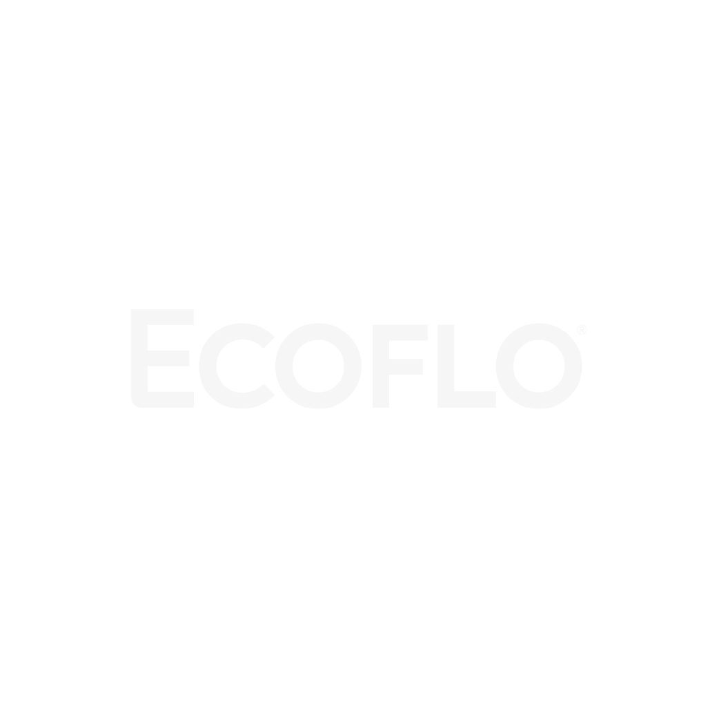Le logo ecoflo est sur fond blanc.