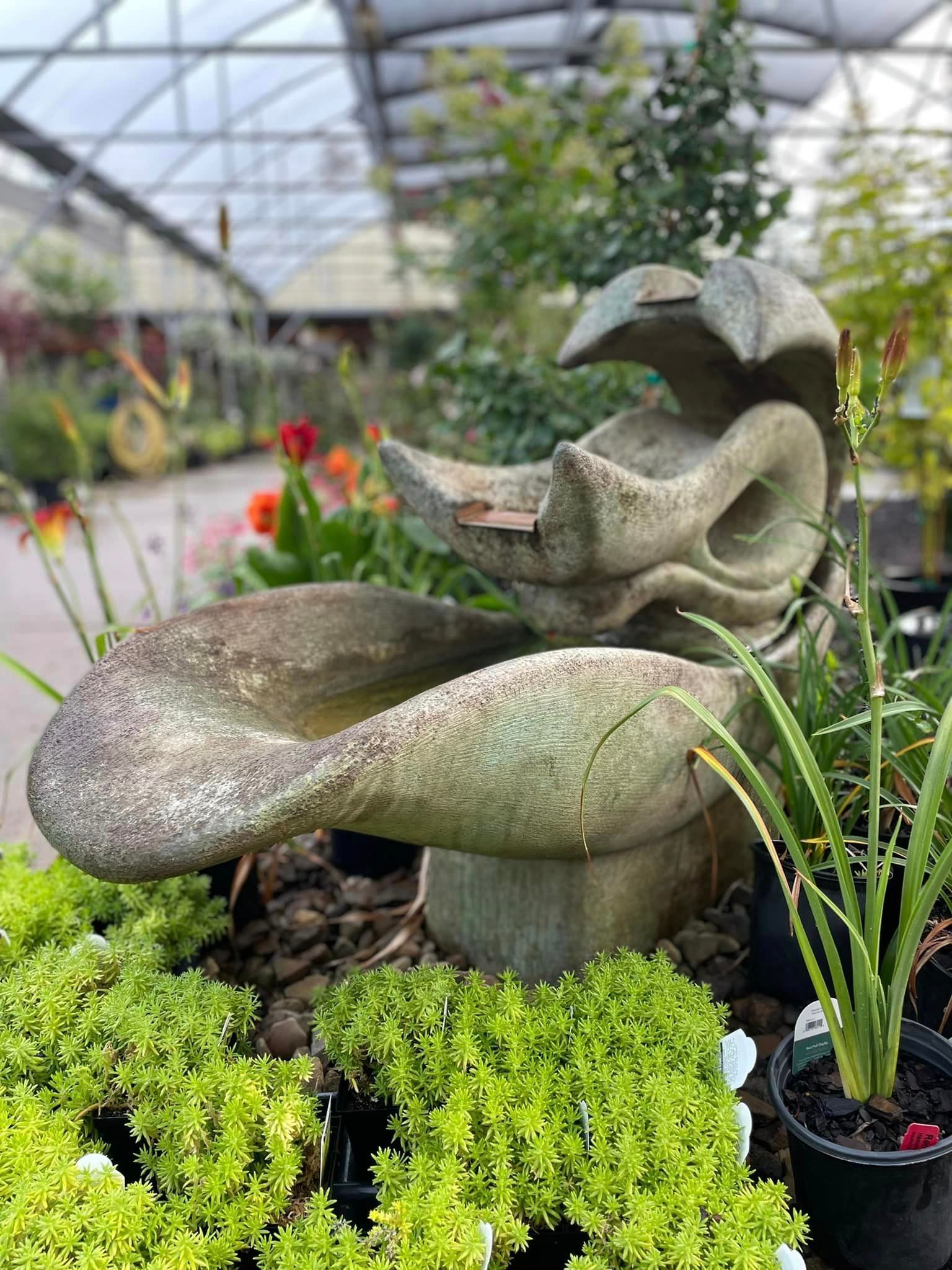 pottery, fountains, statuary