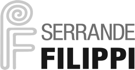 Un logo in bianco e nero per serrande filippi