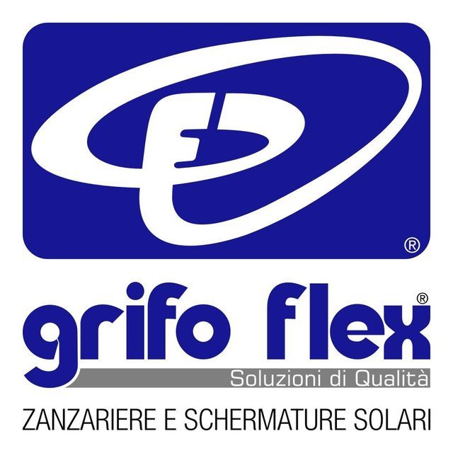 Logo per Grifo Flex: un quadrato blu con una 